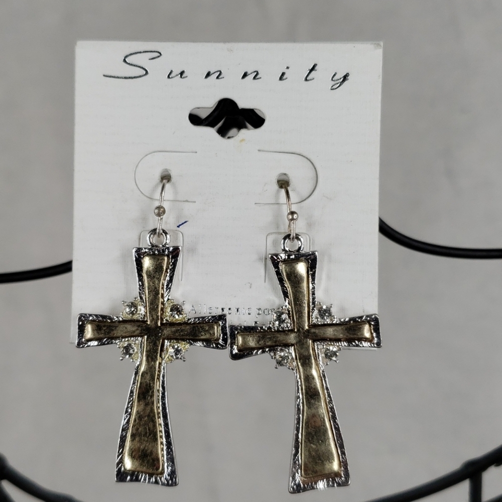 Cross earrings.     E9